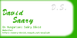 david saary business card